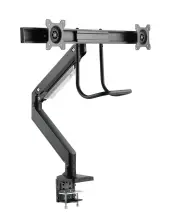Brateck Dual Monitors Aluminum Heavy-Duty Gas Spring Monitor Arm with Handle
