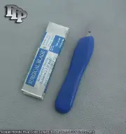 Scalpel Handle #3 Blue Plastic Grip &10 Surgical Blade#15 Dental Instruments