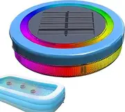 Dreuhuing Floating Pool Lights Solar Powered | Dynamic Light Show RGB Round Color Changing Solar Pool Light,1800mAh UV-Resistant Auto ON/Off Floating Pool Lights for Garden