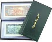 COLLECTOR ALBUM FOR BIG BANKNOTES NOTES Banknote Album with 20 pages 11x19cm (GREEN)