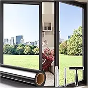 One Way Privacy Window Film, Reflective Window Tint for Home See Out Not in Sun Blocking Window Security Clings Mirror Self-Adhesive Daytime Privacy House Cover with 3 Tools,17.5x78.7in