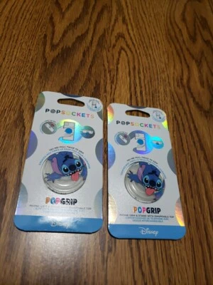 PopSockets Phone Grip & Stand PopGrip Lot Of 2 Disney Crash Landing Stitch New
