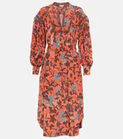 [Ulla Johnson] Ulla Johnson Taiana floral printed midi dress AU 6 multicoloured