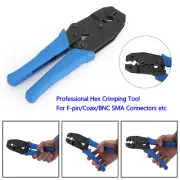 9" Professional Hex Crimping Tool for F-pin/Coax/BNC SMA Connectors RG Types