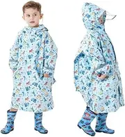 [Fewlby] Kids Raincoats For Girls Boys Cartoon Toddler Rain Wear Children Waterproof Raincoat Jacket Poncho 4-16 Years