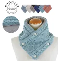 在飛比找momo購物網優惠-【日本SOLEIL】頂級設計親膚柔軟舒適鈕扣式脖圍羊毛觸感釦