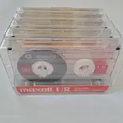 Maxell UR 90 Minute Blank Audio Cassette Tapes~ Normal Bias ~5 Unsealed~NEW