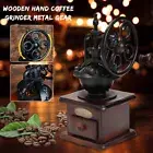 Vintage Manual Coffee Grinder With Ceramic Movement Retro Old Wooden Coffee Mill