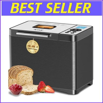Compact 2LB Bread Maker with 360° Convection & Custom Settings for Artisan Bread