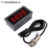 Digital LED Hall Tachometer DC 8V-24V Motor Speed Tester Panel Meter 10-9999RPM