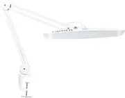 Neatfi XL 2,200 Lumens LED Desk Lamp with Clamp, 24W, 50CM Wide, 4 Level Brightness, 3 Light Modes, LED Desk Light for Office Works, Hobby, Reading, Craft Lamp & Monitor (CCT with Clamp, White)