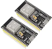 Development Board 2.4GHz Dual Core WiFi + Bluetooth 2-in-1 Microcontroller ESP-WROOM-32 Chip 2102 38 Pins for ESP32 for Arduino (38PIN, 2PCS)