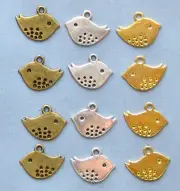 Bird Charm Collection in Three Finishes 9 Charms - COL099