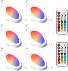 4'' Smart LED Recessed Downlight RGB + Warm White 2700K W/Remote Control 2 Modes