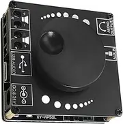 50W+50W Bluetooth 5.0 Amplifier Board, Audio Amp Board Dual Channel Stereo, BT and AUX Inputs, Audio AMP