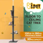 i.Pet Cat Tree Scratching Post Tower Scratcher Floor to Ceiling Cats Bed 290cm
