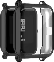 Screen Protector Cases intended for Amazfit GTS 2 Mini/Bip U Pro/Bip S/Bip Lite/Bip 1S/Bip Lite 1s/for Amazfit A1608 Watch Soft Metal Color TPU Shockproof Cover Slim Guard Thin Bumper Shell Protector