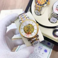 在飛比找露天拍賣優惠-LONGINES(浪琴) 鏤空機械皮帶男錶 浪琴手錶 精鋼錶
