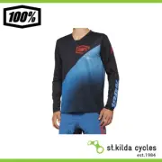 100% R-Core X Downhill/Enduro Jersey 100% Polyester - Black/Slate Blue
