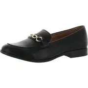 Naturalizer Womens Mariana Black Chain Loafers Shoes 7.5 Medium (B,M) BHFO 4001