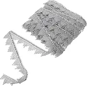 TEHAUX Fringe Trim for DIY Crafting Silver Metallic Sequin Ribbon Clothing Curtain Trim Versatile Garment Decor for Handmade Accessories