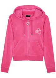 Juicy Couture Amir Logo-embellished Velour Sweatshirt - Pink - S (UK8-10 / S) S (UK8-10 / S)