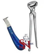 Set of Hoof Nipper 12'' and Large Hoof Loop Knife with Pick