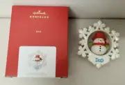 Hallmark Keepsake Christmas Ornament Dad Snowman Snowflake 2021 QG02005 New