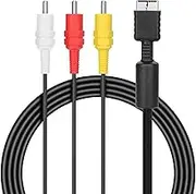 MXRS Audio Video RCA Cable - Game Console Component Accessories Connection AV Cable for PS1 PS2 PS3 Playstation 2.5M 2