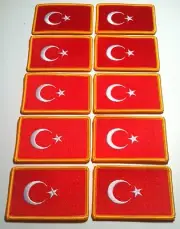 10 Türkiye Flag Patch W/ VELCRO® Brand fastener Military EUROPE Emblem #6