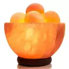 UMAID Natural Himalayan Rock Sea Salt Lamp Bowl With 6 Heated Salt Massage ba...