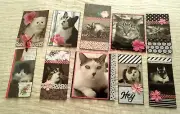 Junk Journal Ephemera, Cats, 10 Tags, etc.