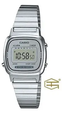 在飛比找Yahoo!奇摩拍賣優惠-【天龜】CASIO 復古潮流 淑女電子錶   銀   LA6