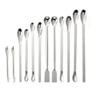 Stainless Steel Tools Lab Spatula Set Scoops Ladle Sampling Spoon