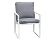 FurnitureOkay Manly Aluminium Outdoor Dining Chair - White