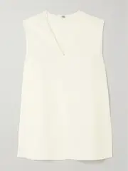 [TOTEME] TOTEME - Lyocell And Linen-blend Top - Off-white - DK40 DK 40 Off-white