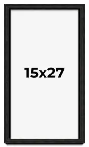 15x27 Shadow Box Black Rustic Barnwood Display Frame | 1.125 Inch Deep | 0.875