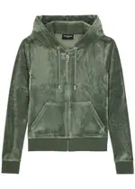 Juicy Couture Robertson Hooded Velour Sweatshirt - Green - XL (UK16 / XL) XL (UK16 / XL)