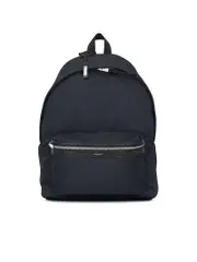 Saint Laurent City Backpack in Nylon Canvas and Leather in Navy