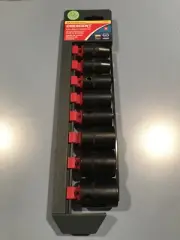 Crescent Assorted in. x 1/2 in. drive SAE 6 Point Impact Socket Set 8 pc.