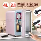 Maxkon 4L Mini Fridge Dimmable Drink Cooler Warmer Led Lighted Mirror for Beauty