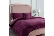 Ruby Plush Burgundy Quilt Cover Set by Alastairs