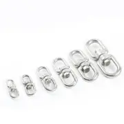 Double Swivel Eye Snap Chain Connector Ring Hook Circle Stainless Steel M4 - M28