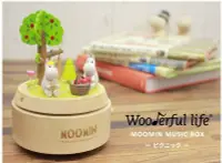 在飛比找Yahoo!奇摩拍賣優惠-鼎飛臻坊 嚕嚕米 MOOMIN 姆明 野餐造型 手工木製音樂