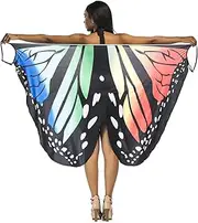 [Rayson] Robe de Plage Femme Wrap de Plage Beachwear Pour Vancances Bohême Imprimée Papillon Aile Asymétrique Bikini Cover Up ETE Robe de Caraco col en V Jupes