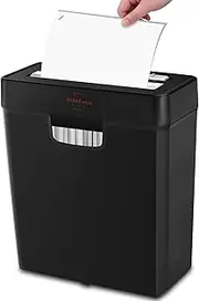 Shredder for Home Use,VidaTeco 6-Sheet Strip Cut Paper Shredder,Also Shred Card/Staple,Small Mini Document Shredding Machine for Office with Patented Jam Proof,Portable for Home,2.65-Gal Bin