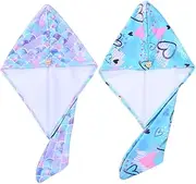 Healvian Cute Hair Turban Towel Set Microfiber Hair Drying Cap for Women Girls Bath