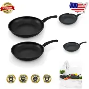 Luxury 2-Piece Nonstick Skillet Set - Induction Ready & Even Heating Fry Pans