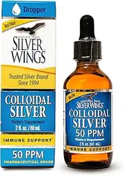 Natural Path Silver Wings Colloidal Silver 50 PPM, 2oz Dropper