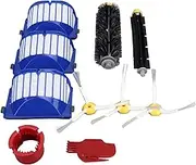 10 Pack Vacuum Cleaner Accessory for Roomba 600 675 690 670 671 Replacement Parts Kit,Roller Brush Filters Side Brushes Cleaner Kits(2 set Roller Brushes, 3 Side Brushes, 3 filters, 2 Cleaners)